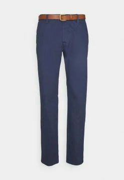 Pier One BELTED - Pantalones Chinos - Dark Blue, Hombre -PIER ONE Ventas 83b11f5b22054838bfdec3cfe2b56871