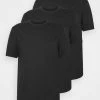 Pier One Hombre 3 PACK - Camiseta Básica - Black