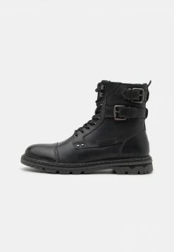 Pier One Hombre Botines Con Cordones - Black