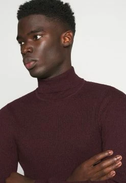 Pier One MUSCLE FIT TURTLE - Jersey De Punto - Mottled Bordeaux, Hombre -PIER ONE Ventas 87bc9746f3cd48c78886c3726b9971e1
