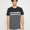 Pier One Hombre Camiseta Estampada - Black/grey