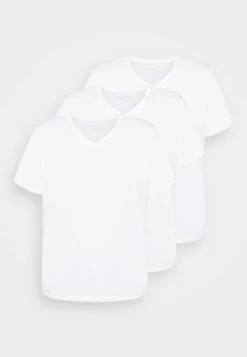 Pier One Hombre 3 PACK - Camiseta Básica - White -PIER ONE Ventas 88b631dad3fe4bc5a65bdd3caaf417f3