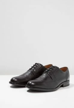 Pier One LEATHER - Zapatos Con Cordones - Black, Hombre -PIER ONE Ventas 899f7d61c3284b97ba7bc19c719fb722
