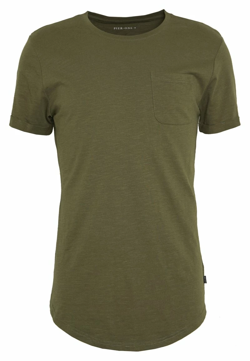 Pier One Hombre Camiseta Básica - Oliv 6 Pier One Hombre Camiseta Básica - Oliv - Imagen 4