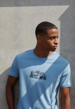 Pier One GRAPHIC T-SHIRT - Camiseta Estampada - Dark Blue, Hombre -PIER ONE Ventas 8d8712f05fab4ad294029bb17793cc6d