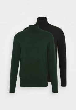 Pier One Hombre 2 PACK - Jersey De Punto - Black/dark Green -PIER ONE Ventas 903218958e2e432c9ae54008d290ccf6