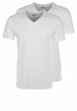 Pier One Hombre 2 PACK - Camiseta Básica - White