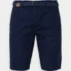 Pier One Hombre CHINOS WITH BELT - Shorts - Dark Blue -PIER ONE Ventas 91427bd3e189468184ad0be3423d3555