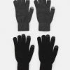 Pier One Hombre 2 PACK - Guantes - Black/grey