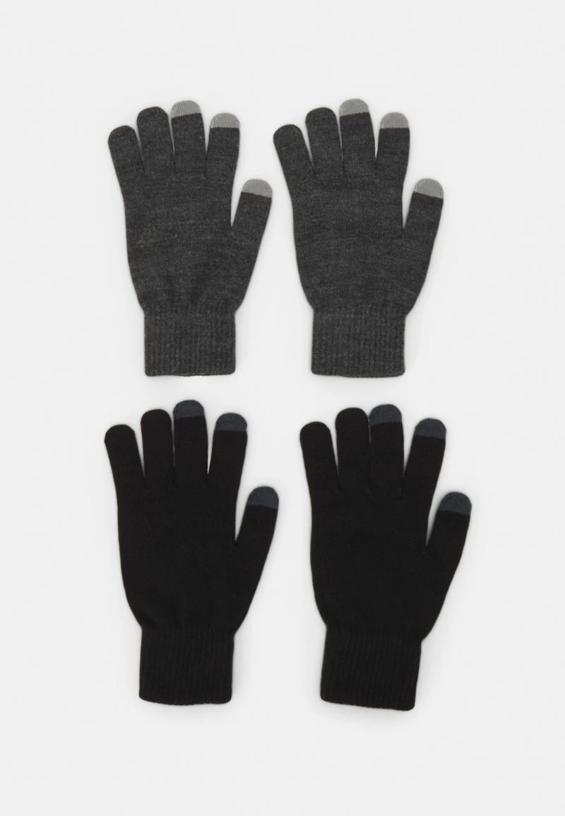 Pier One Hombre 2 PACK - Guantes - Black/grey 3 Pier One Hombre 2 PACK - Guantes - Black/grey