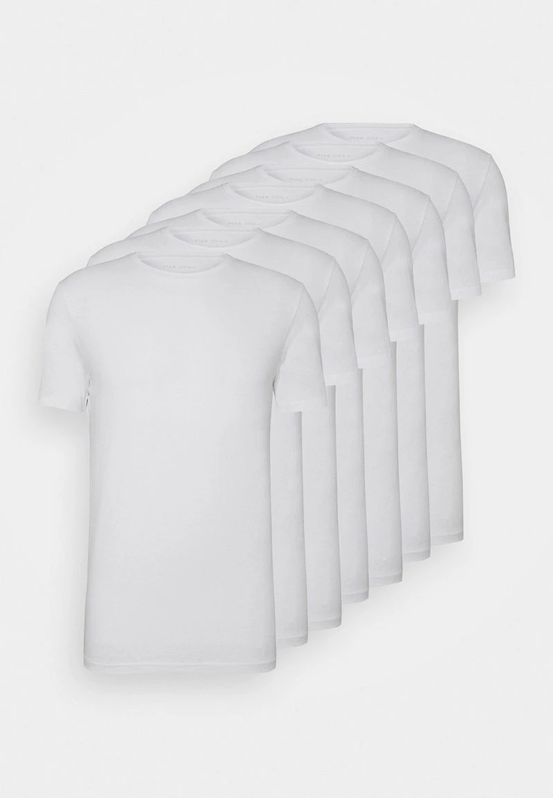 Pier One 7 PACK - Camiseta Básica - White, Hombre 3 Pier One 7 PACK - Camiseta Básica - White, Hombre