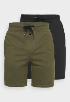 Pier One Hombre 2 PACK - Shorts - Black/olive -PIER ONE Ventas 97446a5d1f4444a39e0756e4edaa81f0