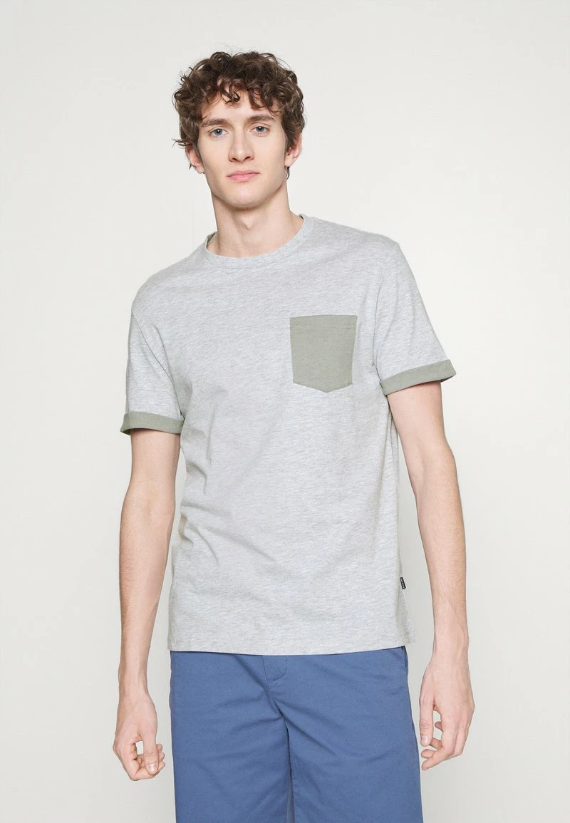 Pier One Hombre Camiseta Básica - Mottled Light Grey 3 Pier One Hombre Camiseta Básica - Mottled Light Grey