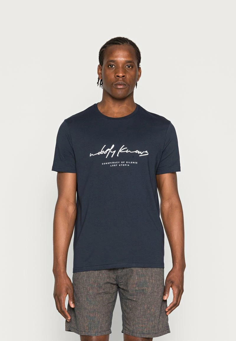 Pier One Hombre Camiseta Estampada - Dark Blue 3 Pier One Hombre Camiseta Estampada - Dark Blue