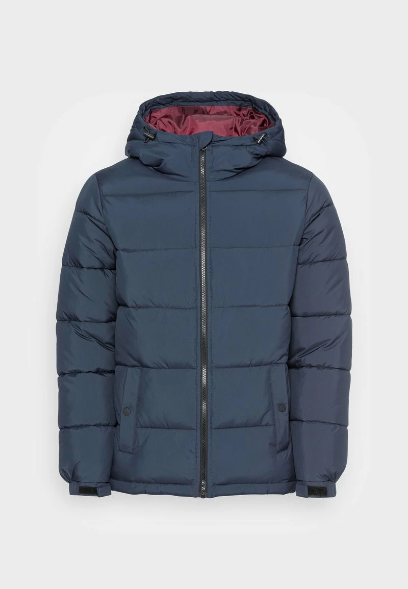 Pier One Hombre BASIC PUFFER JACKET WITH CONTRAST HOOD - Chaqueta De Invierno - Dark Blue/bordeaux 6 Pier One Hombre BASIC PUFFER JACKET WITH CONTRAST HOOD - Chaqueta De Invierno - Dark Blue/bordeaux - Imagen 4