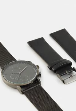 Pier One Unisexo SET - Reloj - Gunmetal/black -PIER ONE Ventas ae8f9e1912d84bbeaa45ed6402d1e931