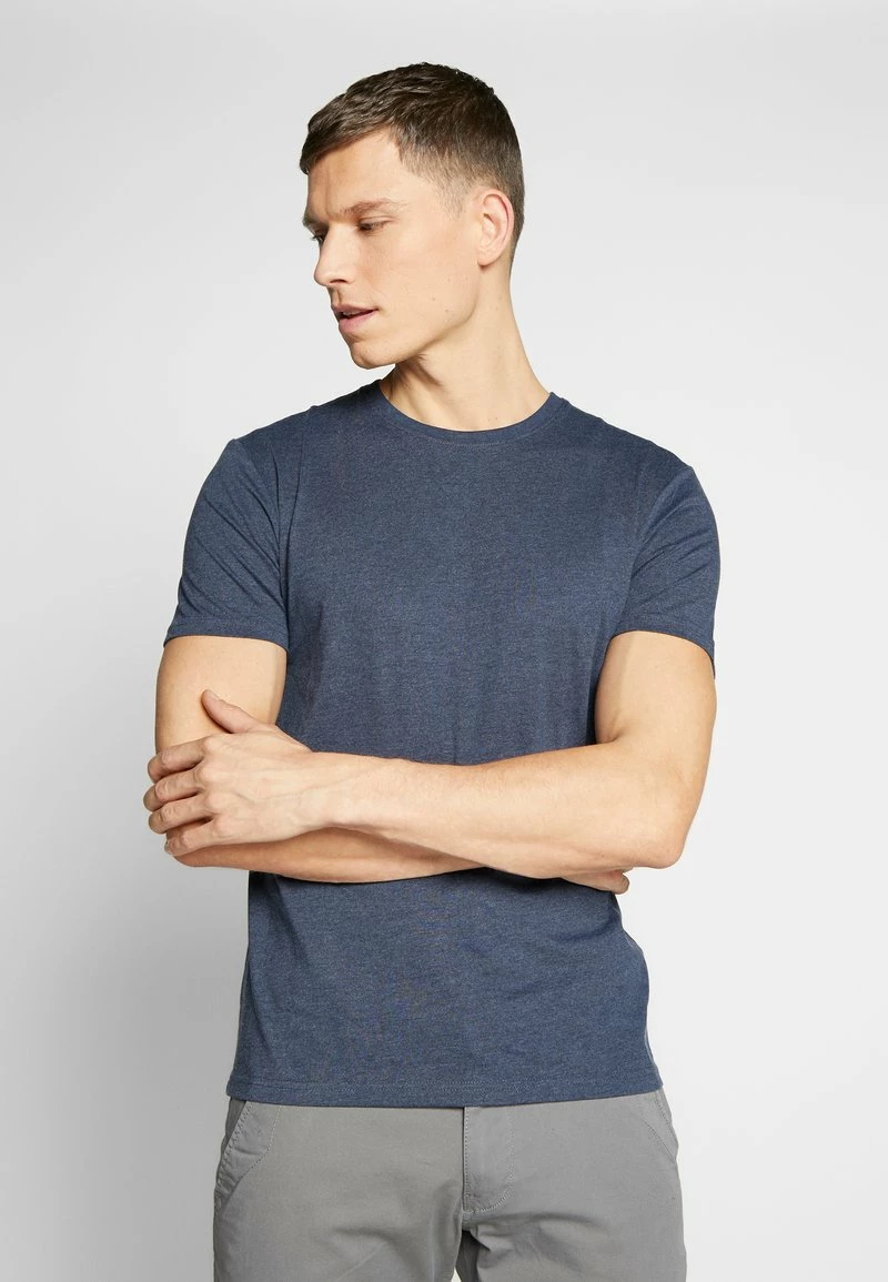 Pier One Hombre 3 PACK - Camiseta Básica - Mottled Bordeaux/white/blue 5 Pier One Hombre 3 PACK - Camiseta Básica - Mottled Bordeaux/white/blue - Imagen 3