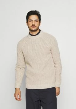 Pier One Hombre CHUNKY MOCKNECK JUMPER - Jersey De Punto - Mottled Beige