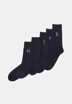 Pier One Hombre 5 PACK - Calcetines - Dark Blue
