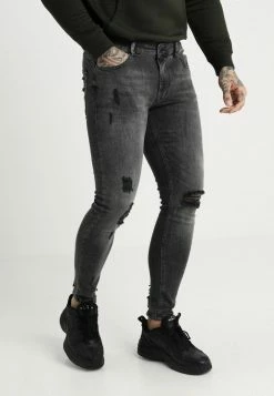 Pier One Hombre Vaqueros Pitillo - Black Denim