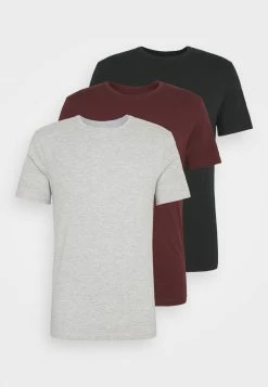 Pier One Hombre 3 PACK - Camiseta Básica - Black/grey/bordeaux 18 Pier One Hombre 3 PACK - Camiseta Básica - Black/grey/bordeaux -PIER ONE Ventas b4adf13b9960406cbe579058828ee383