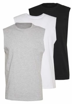 Pier One 3 PACK - Camiseta Básica - Grey/white/black, Hombre -PIER ONE Ventas b7095e703ec24c8694069d82098fed74