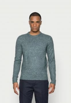 Pier One Hombre ESSENTIAL WINTER CREWNECK - Jersey De Punto - Blue/grey