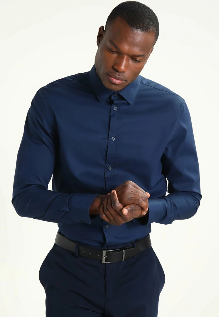 Pier One Hombre Camisa Elegante - Dark Blue 3 Pier One Hombre Camisa Elegante - Dark Blue