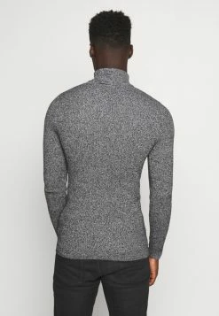 Pier One MUSCLE FIT TURTLE - Jersey De Punto - Mottled Grey, Hombre -PIER ONE Ventas c58930c1b64342c08fef251487e5a618