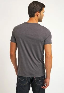 Pier One Hombre 2 PACK - Camiseta Básica - Dark Grey Melange -PIER ONE Ventas c6f8024f9387494aae05f035206bd807