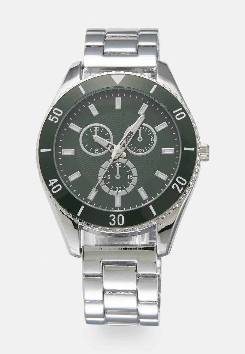 Pier One Unisexo UNISEX - Reloj - Silver-coloured/green 3 Pier One Unisexo UNISEX - Reloj - Silver-coloured/green