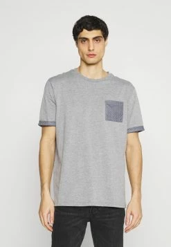 Pier One Camiseta Estampada - Mottled Grey, Hombre
