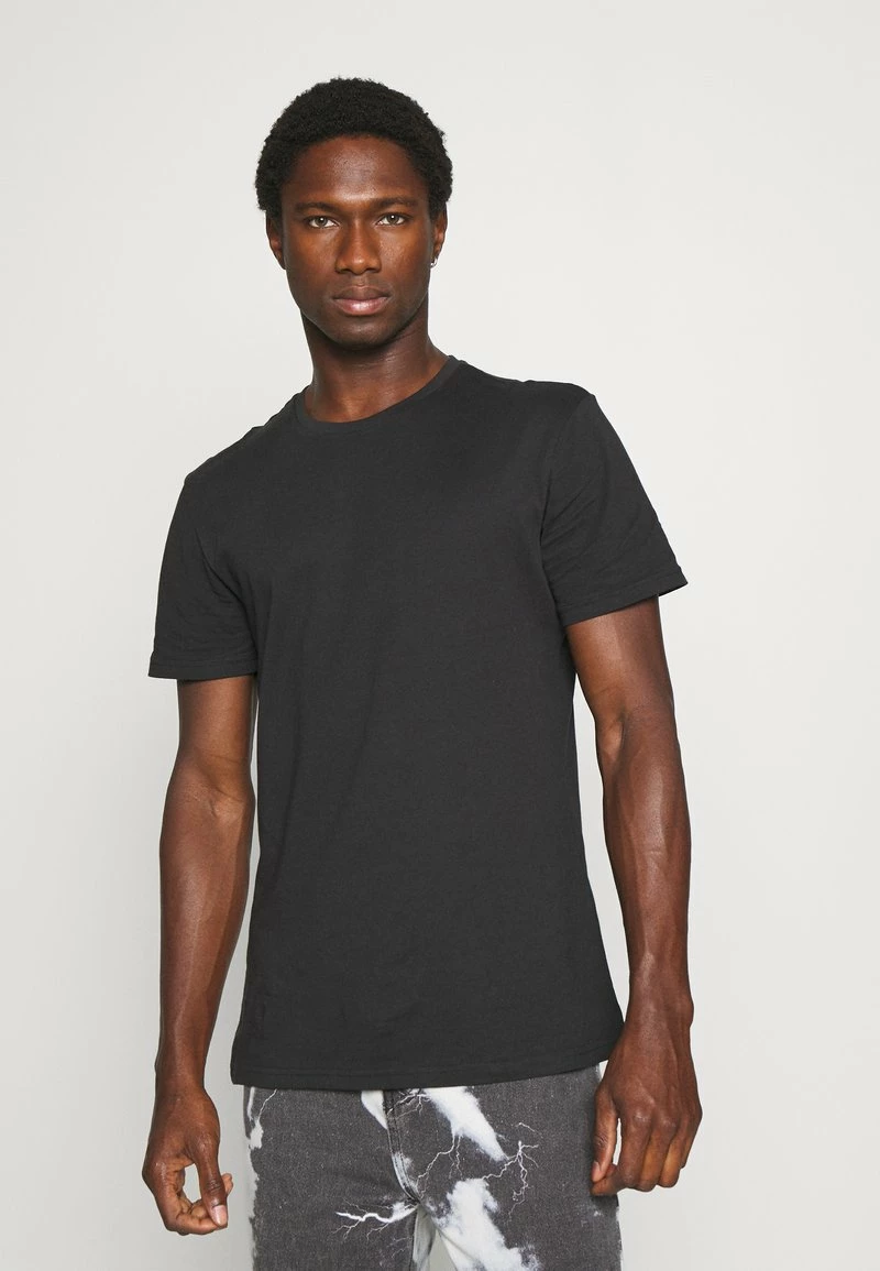 Pier One Hombre 3 PACK - Camiseta Básica - Black/mottled Dark Grey/bordeaux 4 Pier One Hombre 3 PACK - Camiseta Básica - Black/mottled Dark Grey/bordeaux - Imagen 2