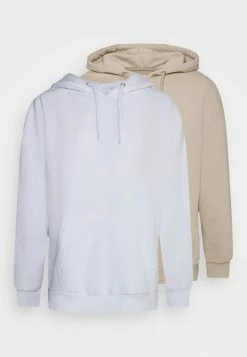 Pier One 2 Pack - Jersey Con Capucha - Beige/white, Hombre