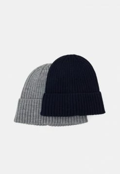 Pier One Unisexo 2 PACK UNISEX - Gorro - Grey/dark Blue