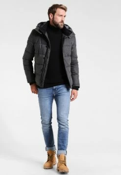Pier One Hombre HOODED - Chaqueta De Invierno - Grey Melange -PIER ONE Ventas d4f67c95a3ce44659b3f7df5e2224cbc