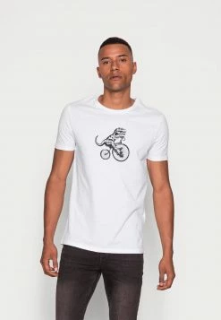 Pier One Camiseta Estampada - White, Hombre