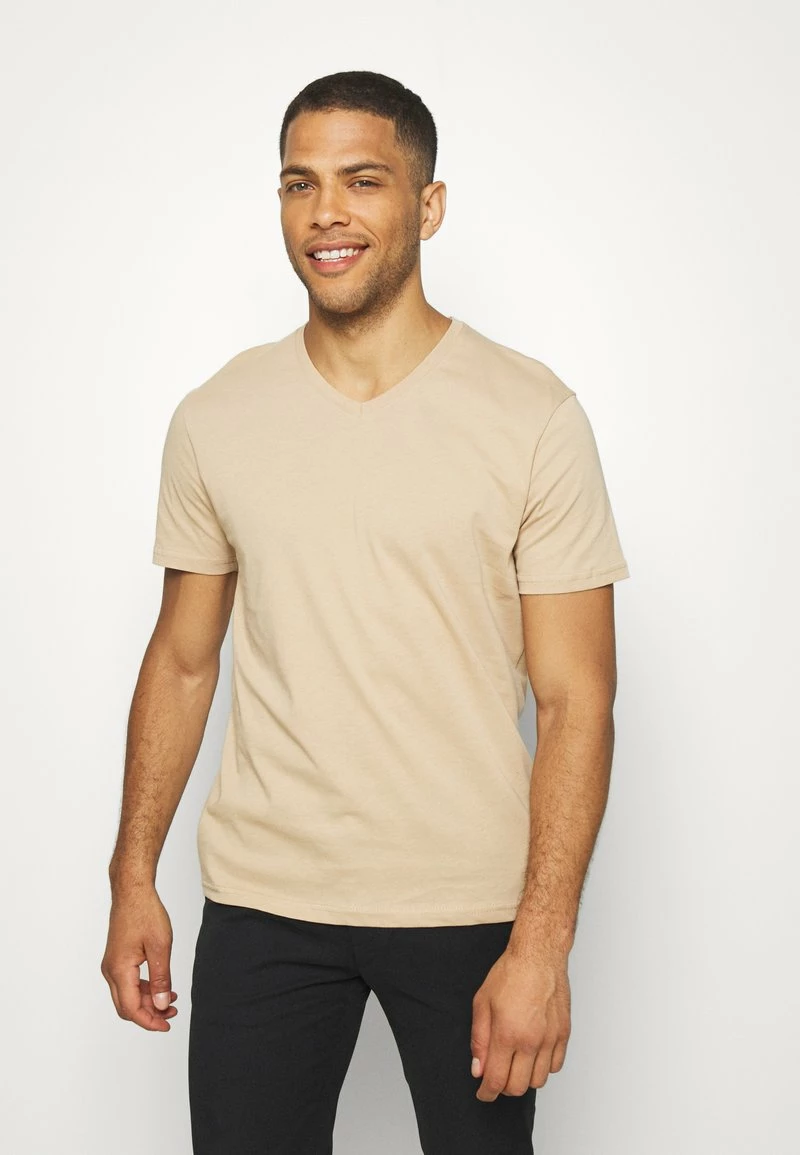 Pier One Hombre 3 PACK - Camiseta Básica - Khaki/tan/dark Blue 4 Pier One Hombre 3 PACK - Camiseta Básica - Khaki/tan/dark Blue - Imagen 2
