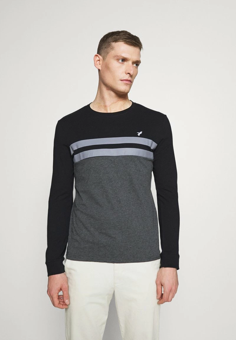 Pier One Hombre Camiseta De Manga Larga - Black/mottled Dark Grey 3 Pier One Hombre Camiseta De Manga Larga - Black/mottled Dark Grey