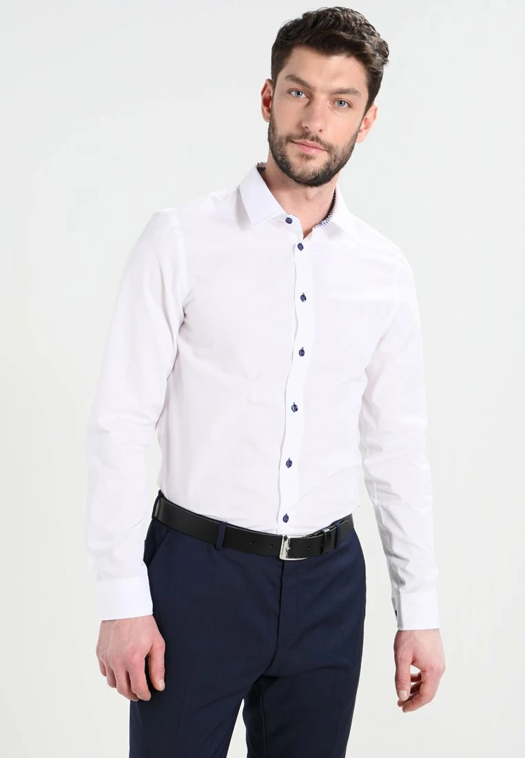 Pier One Hombre Camisa - White/blue 3 Pier One Hombre Camisa - White/blue