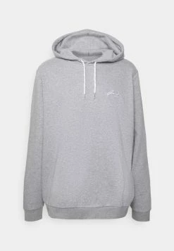 Pier One BIGBIG CORE SCRIPT HOODIE - Jersey Con Capucha - Mottled Grey, Hombre