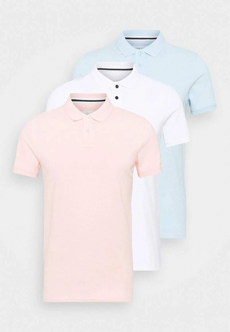 Pier One Hombre 3 PACK - Polo - White/light Blue/pink 10 Pier One Hombre 3 PACK - Polo - White/light Blue/pink - Imagen 8