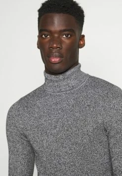 Pier One MUSCLE FIT TURTLE - Jersey De Punto - Mottled Grey, Hombre -PIER ONE Ventas e3c882d2274c45af8a9f7df902604a5f