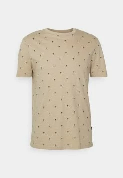 Pier One Hombre Camiseta Estampada - Beige