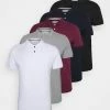 Pier One Hombre 5 PACK - Polo - Black/white/bordeaux/navy/gray Marl -PIER ONE Ventas e7f3b5380f9d45399476922a034db884