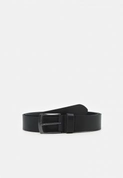 Pier One Hombre LEATHER - Cinturón - Black