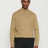 Pier One Jersey De Punto - Camel, Hombre