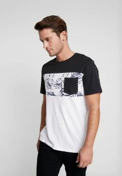 Pier One Hombre Camiseta Estampada - White/black