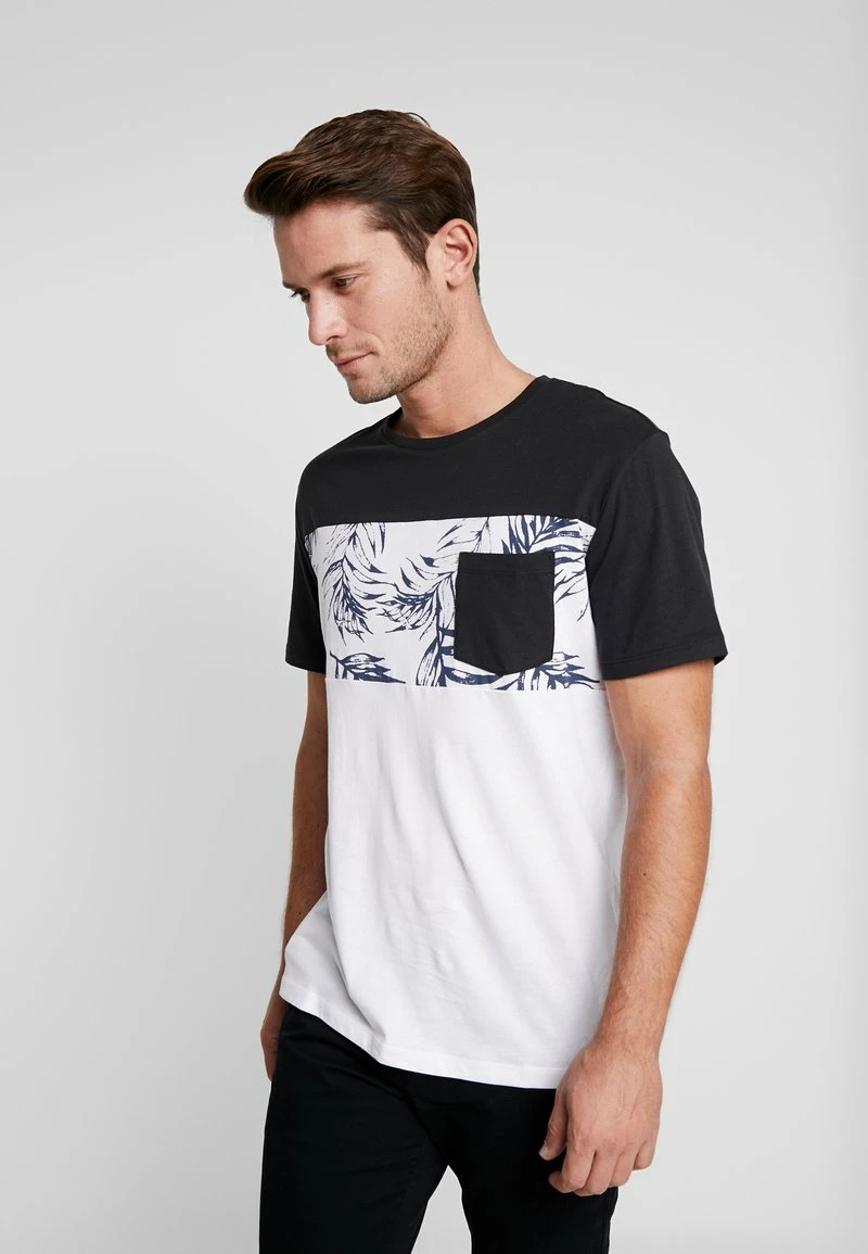 Pier One Hombre Camiseta Estampada - White/black 3 Pier One Hombre Camiseta Estampada - White/black