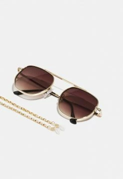 Pier One Unisexo WITH CHAIN SET UNISEX - Gafas De Sol - Brown -PIER ONE Ventas f1cdb3b14cd145bd91fa6660ce8a9cd4